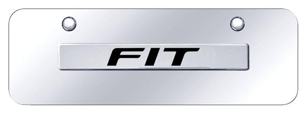 Honda Fit Chrome on Chrome 3D Bar Mini License Plate - FIT.N.CCM