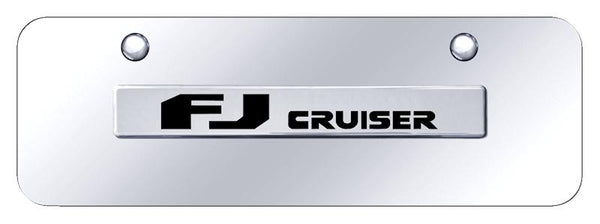 Toyota FJ Cruiser Chrome on Chrome 3D Bar Mini License Plate - FJC.N.CCM