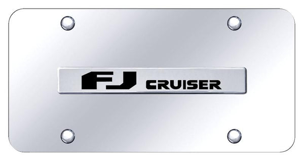 Toyota FJ Cruiser Chrome on Chrome 3D Bar License Plate - FJC.N.CC