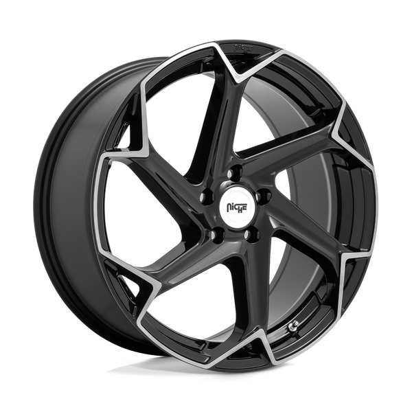 Niche 1PC M255 FLASH GLOSS BLACK BRUSHED Wheels for 2014-2016 ACURA MDX [] - 20X9 35 mm - 20"  - (2016 2015 2014)