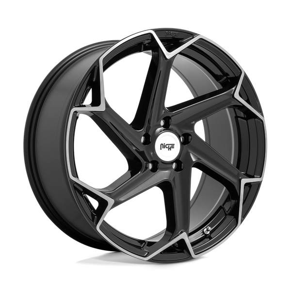 Niche 1PC M255 FLASH GLOSS BLACK BRUSHED Wheels for 2013-2018 ACURA MDX [] - 20X9 35 mm - 20"  - (2018 2017 2016 2015 2014 2013)