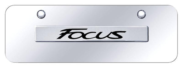 Ford Focus Chrome on Chrome 3D Bar Mini License Plate - FOC.N.CCM