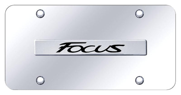 Ford Focus Chrome on Chrome 3D Bar License Plate - FOC.N.CC