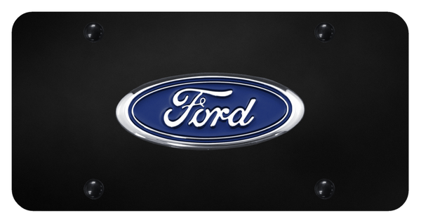 Ford Ford License Plate - Chrome on Black License Plate - FOR.CB