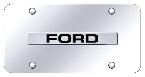 Ford Ford Chrome on Chrome 3D Bar License Plate - FOR.N.CC