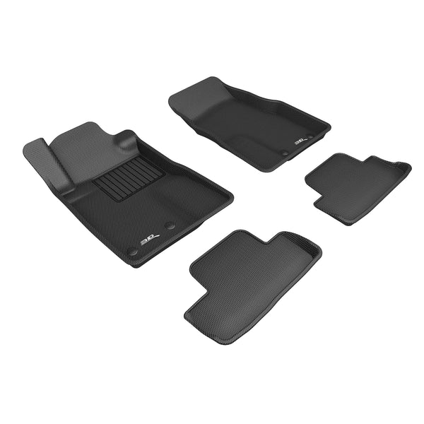 3D MAXpider KAGU Floor Mat for 2012-2014 FORD MUSTANG  - BLACK - 1ST ROW 2ND ROW - L1FR11001509 [2019 2018 2017 2016 2015]