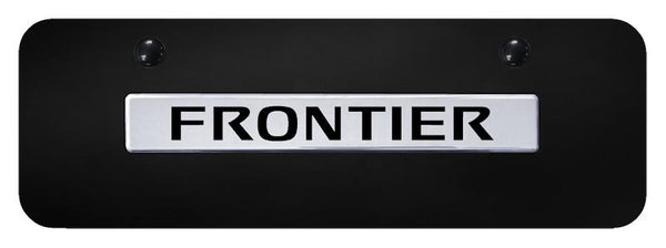 Nissan Frontier Chrome on Black 3D Bar Mini License Plate - FRO.N.CBM