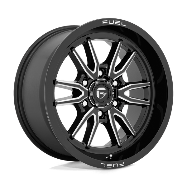 Fuel 1PC D761 CLASH GLOSS BLACK MILLED Wheels for 2010-2020 FORD F-150 [] - 18X9 1 mm - 18"  - (2020 2019 2018 2017 2016 2015 2014 2013 2012 2011 2010)