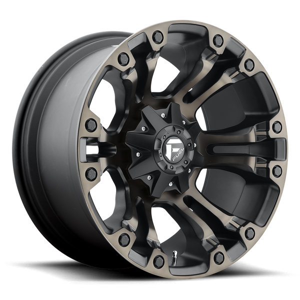 Fuel 1PC D569 VAPOR MATTE BLACK DOUBLE DARK TINT Wheels for 2013-2023 FORD F-250 F-350 SUPER DUTY [] - 18X9 -12 mm - 18"  - (2023 2022 2021 2020 2019 2018 2017 2016 2015 2014 2013)