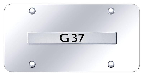 Infiniti G37 Chrome on Chrome 3D Bar License Plate - G37.N.CC