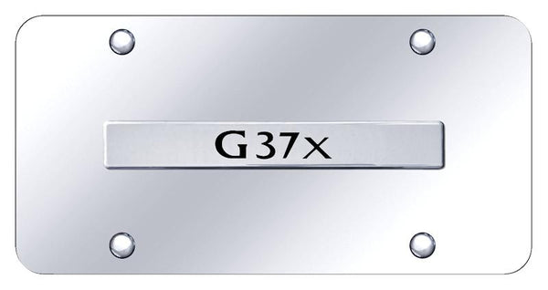 Infiniti G37X Chrome on Chrome 3D Bar License Plate - G37X.N.CC