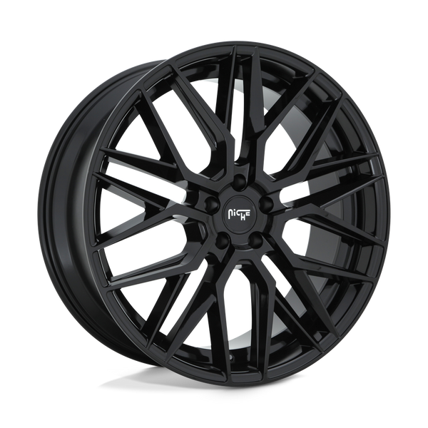 Niche 1PC M224 GAMMA GLOSS BLACK Wheels for 2017-2022 ACURA ILX [] - 19X8.5 35 mm - 19"  - (2022 2021 2020 2019 2018 2017)