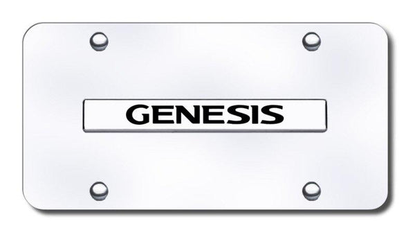 Hyundai Genesis Chrome on Chrome 3D Bar License Plate - GEN.N.CC