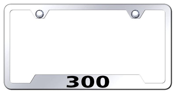 Chrysler 300 Stainless Steel Notched Laser Etched License Frame - GF.300.EC