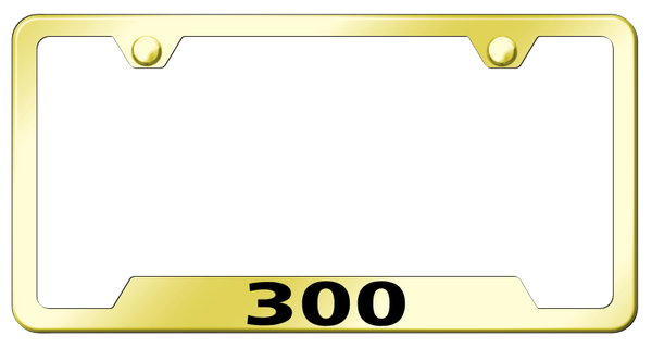 Chrysler Chrysler 300 Cut-Out Frame - Laser Etched Gold License Plate Frame - GF.300.EG