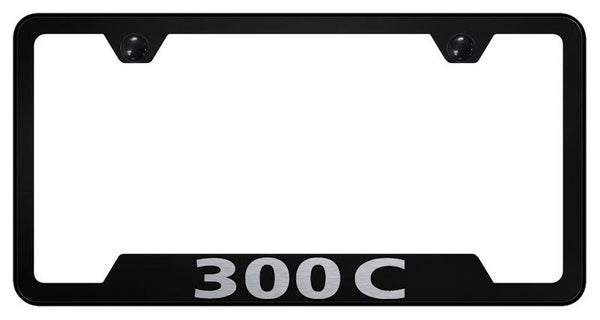 Chrysler 300C Black Notched Laser Etched License Frame - GF.30C.EB