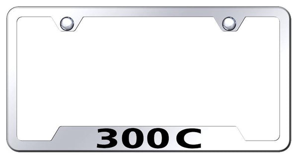 Chrysler 300C Stainless Steel Notched Laser Etched License Frame - GF.30C.EC