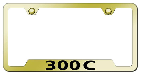 Chrysler 300C Gold Notched Laser Etched License Frame - GF.30C.EG