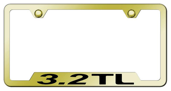 Acura 3.2 TL Gold Notched Laser Etched License Frame - GF.32T.EG