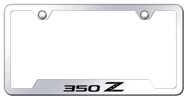 Nissan 350Z Stainless Steel Notched Laser Etched License Frame - GF.350.EC