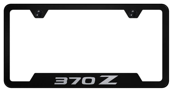 Nissan 370Z Black Notched Laser Etched License Frame - GF.370.EB