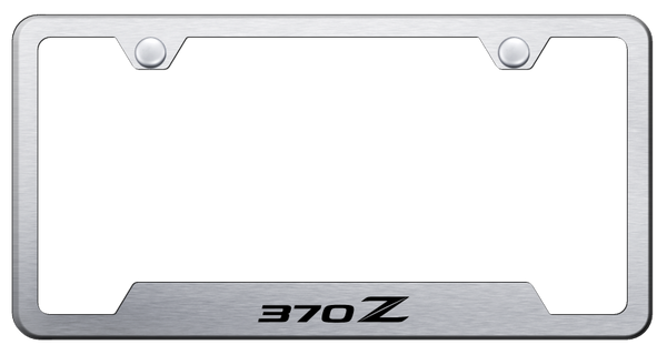 Nissan 370Z Cut-Out Frame - Laser Etched Brushed License Plate Frame - GF.370.ES