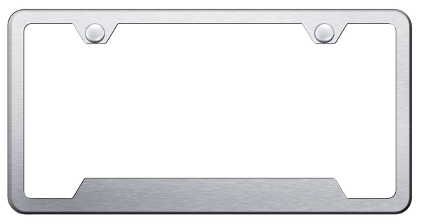 Blank Cut-Out Frame - Brushed License Plate Frame - GF.462.S