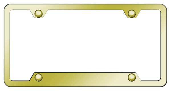 Blank Cut-Out Frame - Gold License Plate Frame - GF.464.G