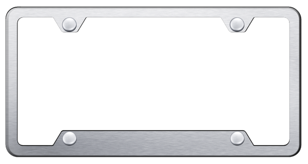 Blank Cut-Out Frame - Brushed License Plate Frame - GF.464.S