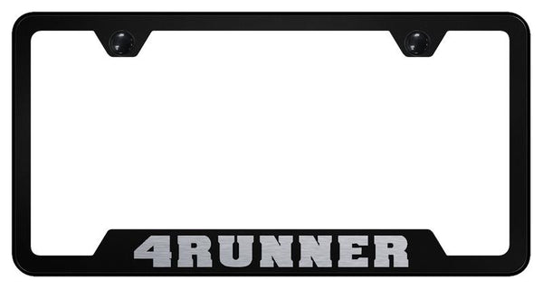 Toyota 4Runner Black Notched Laser Etched License Frame - GF.4RU.EB