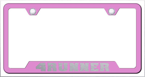 Toyota 4Runner Pink Notched Laser Etched License Frame - GF.4RU.EP