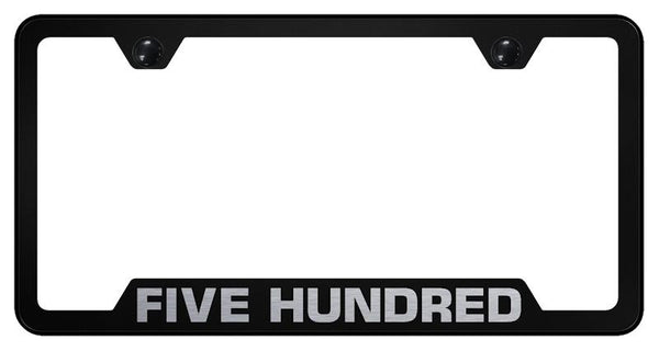 Ford Ford 500 Black Notched Laser Etched License Frame - GF.500.EB