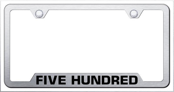 Ford Ford 500 Brushed Stainless Steel Notched Laser Etched License Frame - GF.500.ES