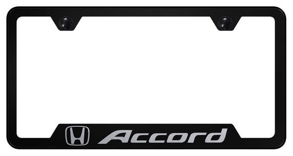 Honda Accord Black Notched Laser Etched License Frame - GF.ACC.EB