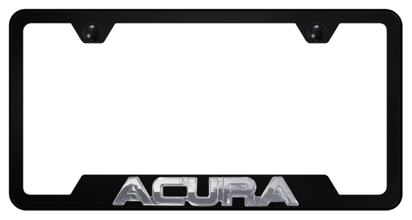 Acura Acura OEM Cut-Out Frame - Chrome on Black License Plate Frame - GF.ACU.CB