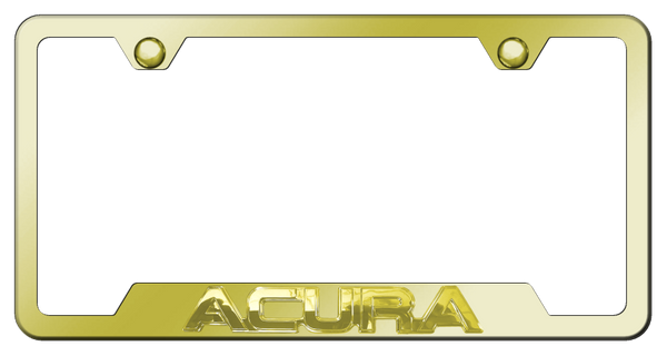 Acura Acura OEM Cut-Out Frame - Gold on Gold License Plate Frame - GF.ACU.GG