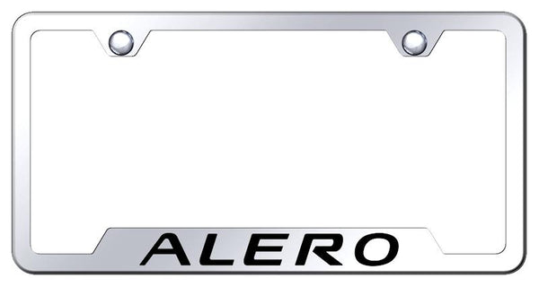 Oldsmobile Alero Stainless Steel Notched Laser Etched License Frame - GF.ALE.EC