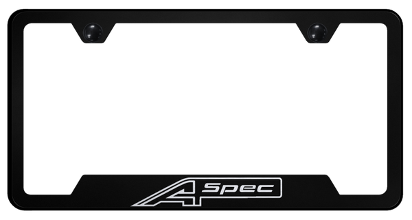Acura A-Spec Cut-Out Frame - Laser Etched Black License Plate Frame - GF.ASPEC.EB