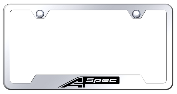Acura A-Spec Cut-Out Frame - Laser Etched Mirrored License Plate Frame - GF.ASPEC.EC