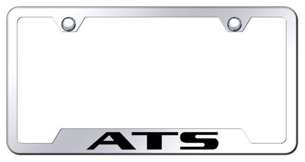 Cadillac ATS Stainless Steel Notched Laser Etched License Frame - GF.ATSC.EC