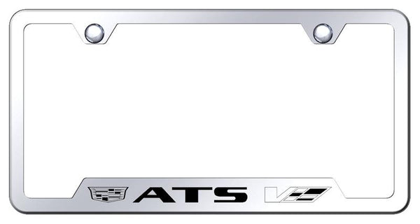 Cadillac ATS Stainless Steel Notched Laser Etched License Frame - GF.ATSV3.EC