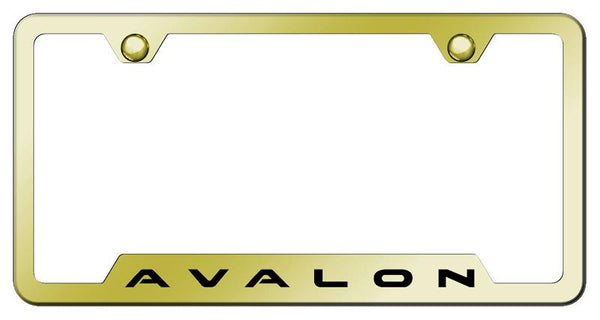 Toyota Avalon Gold Notched Laser Etched License Frame - GF.AVA.EG