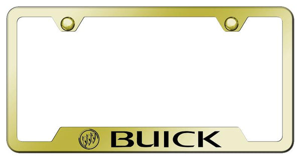 Buick Buick Gold Notched Laser Etched License Frame - GF.BUI.EG