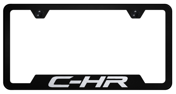 Toyota C-HR Cut-Out Frame - Laser Etched Black License Plate Frame - GF.C-HR.EB