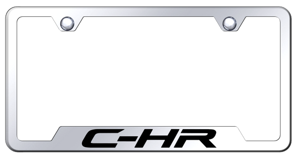 Toyota C-HR Cut-Out Frame - Laser Etched Mirrored License Plate Frame - GF.C-HR.EC