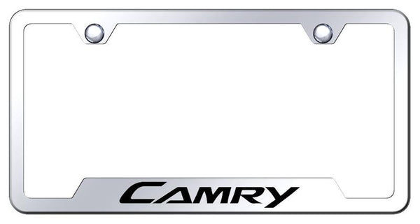 Toyota Camry Stainless Steel Notched Laser Etched License Frame - GF.CAM.EC