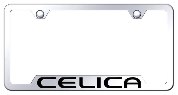 Toyota Celica Stainless Steel Notched Laser Etched License Frame - GF.CEL.EC