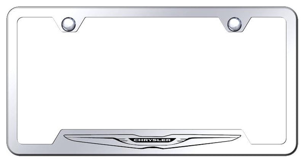 Chrysler Chrysler Logo Stainless Steel Notched Laser Etched License Frame - GF.CHRL.EC