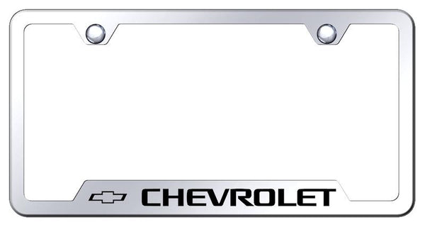 Chevrolet Chevrolet Stainless Steel Notched Laser Etched License Frame - GF.CHV.EC