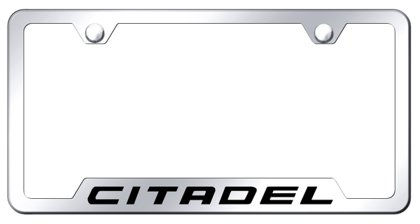 Dodge Citadel Cut-Out Frame - Laser Etched Mirrored License Plate Frame - GF.CITA.EC